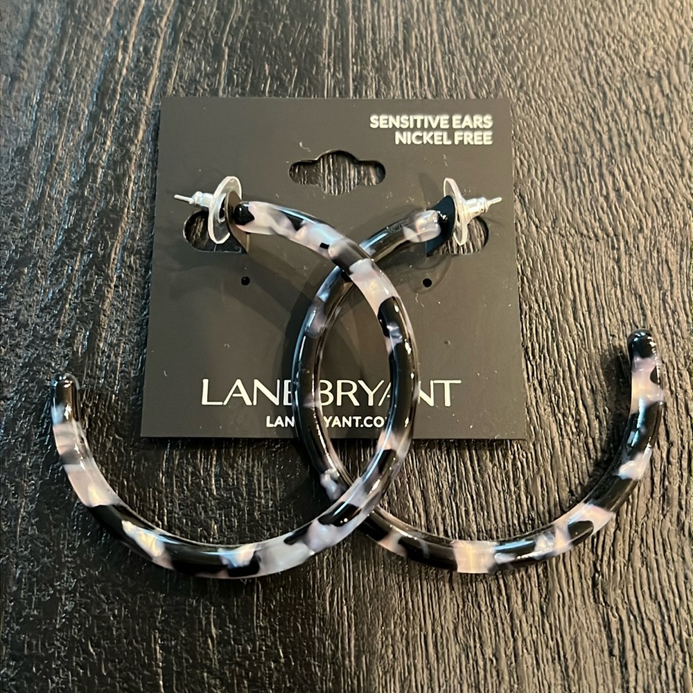 Black & White “C Loop” Earrings by Lane Bryant